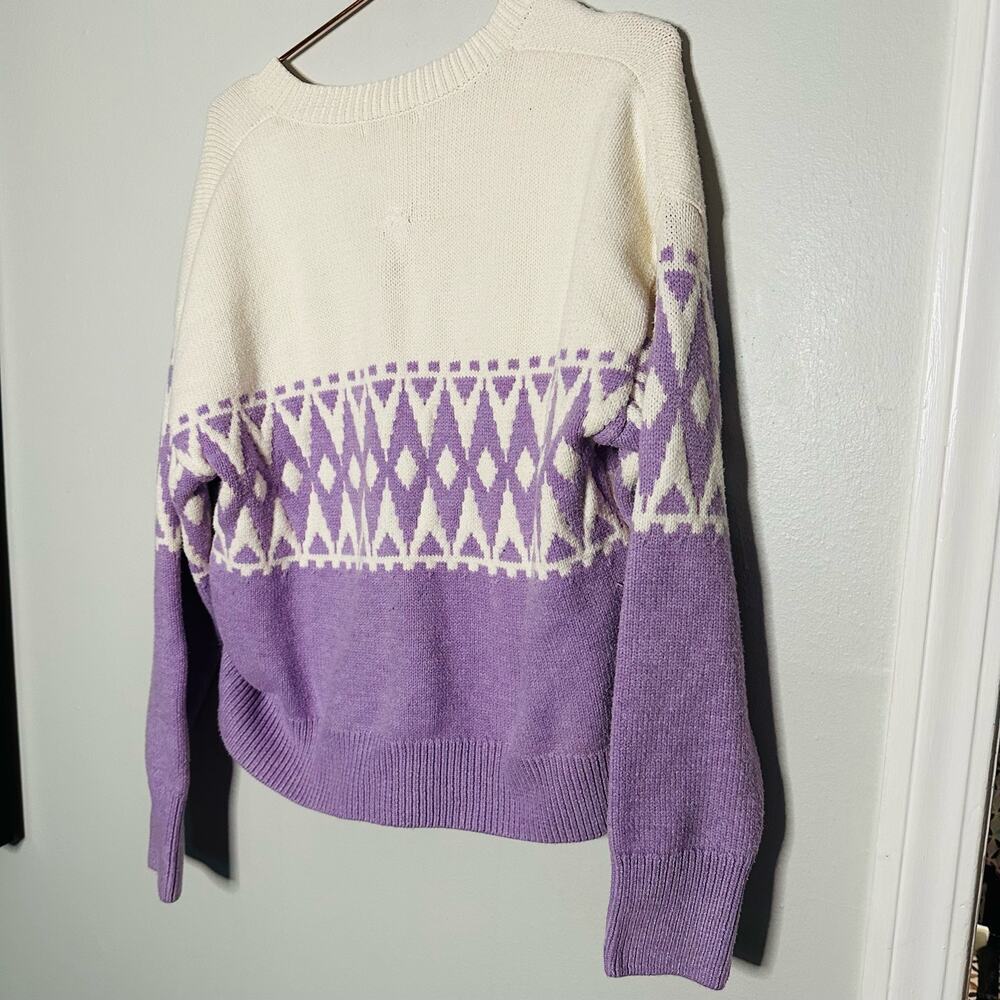 Derek Lam 10 Crosby Fair Isle Wool-Blend Cardigan Size Medium - Picture 11 of 13